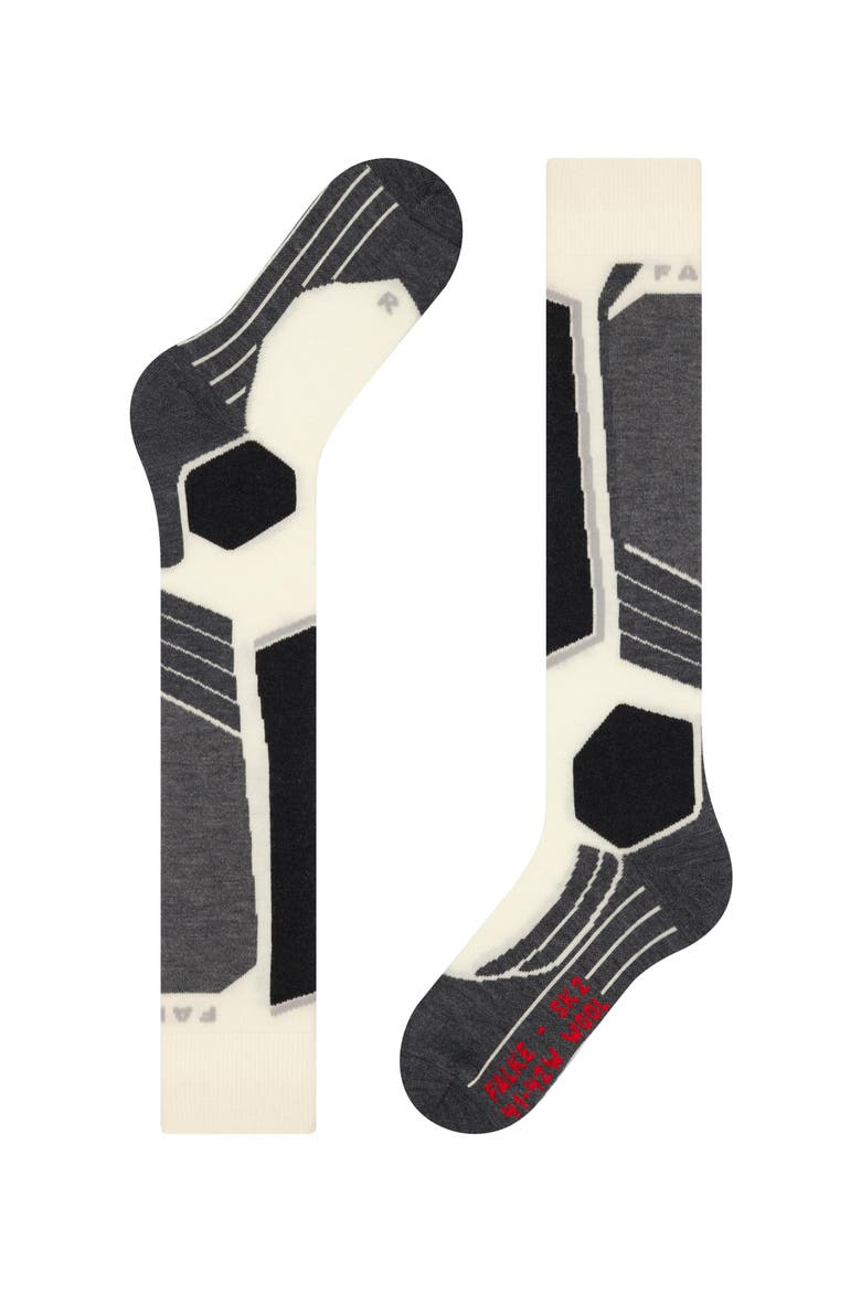 SK2 Intermediate Wool Ski Socks, Alternate, color, Off-White