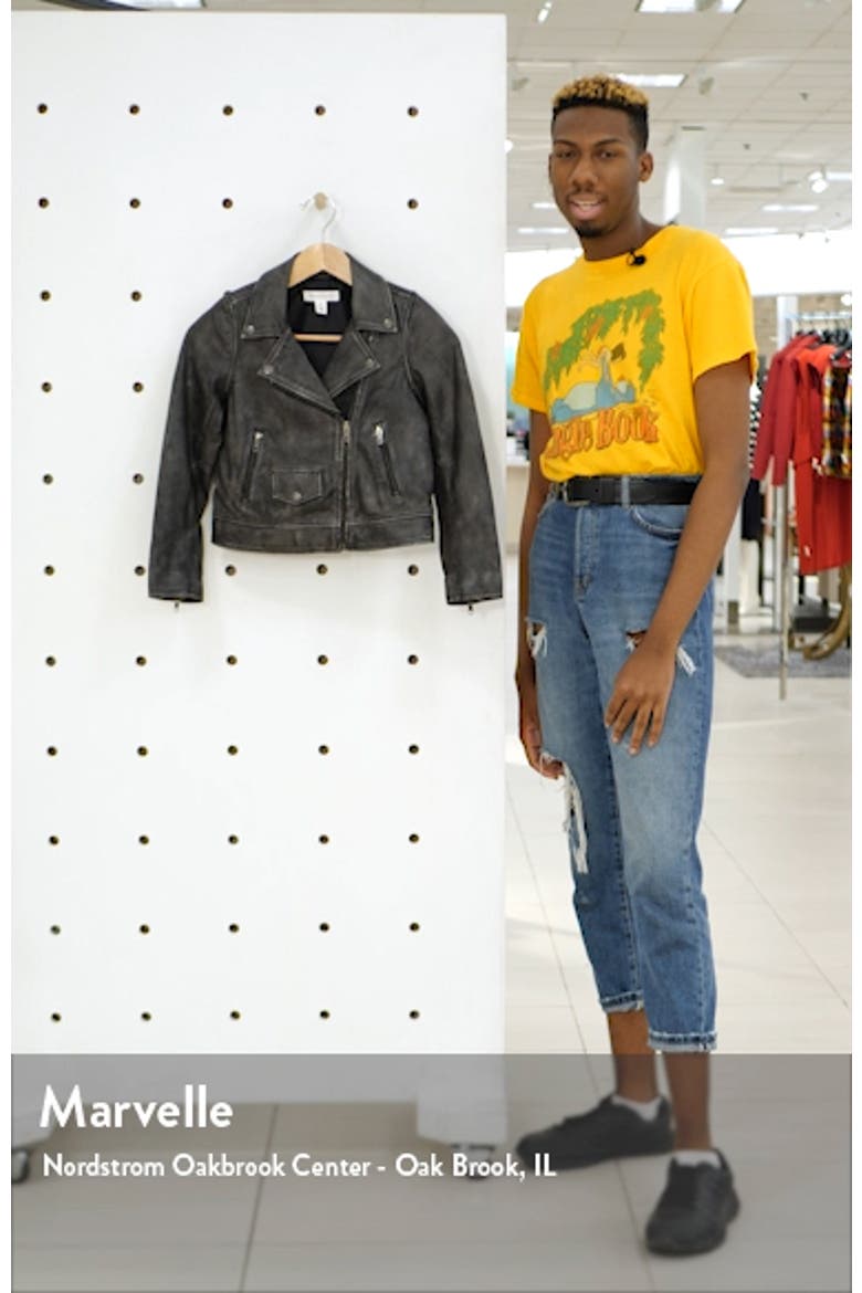Washed Leather Moto Jacket video