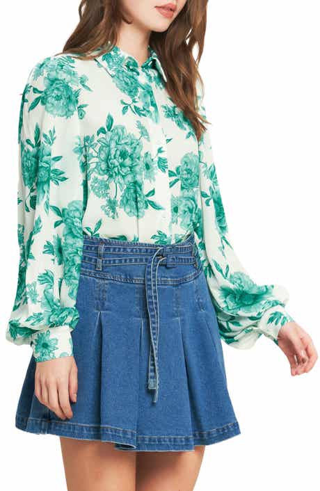 FLYING TOMATO Floral Button-Up Shirt