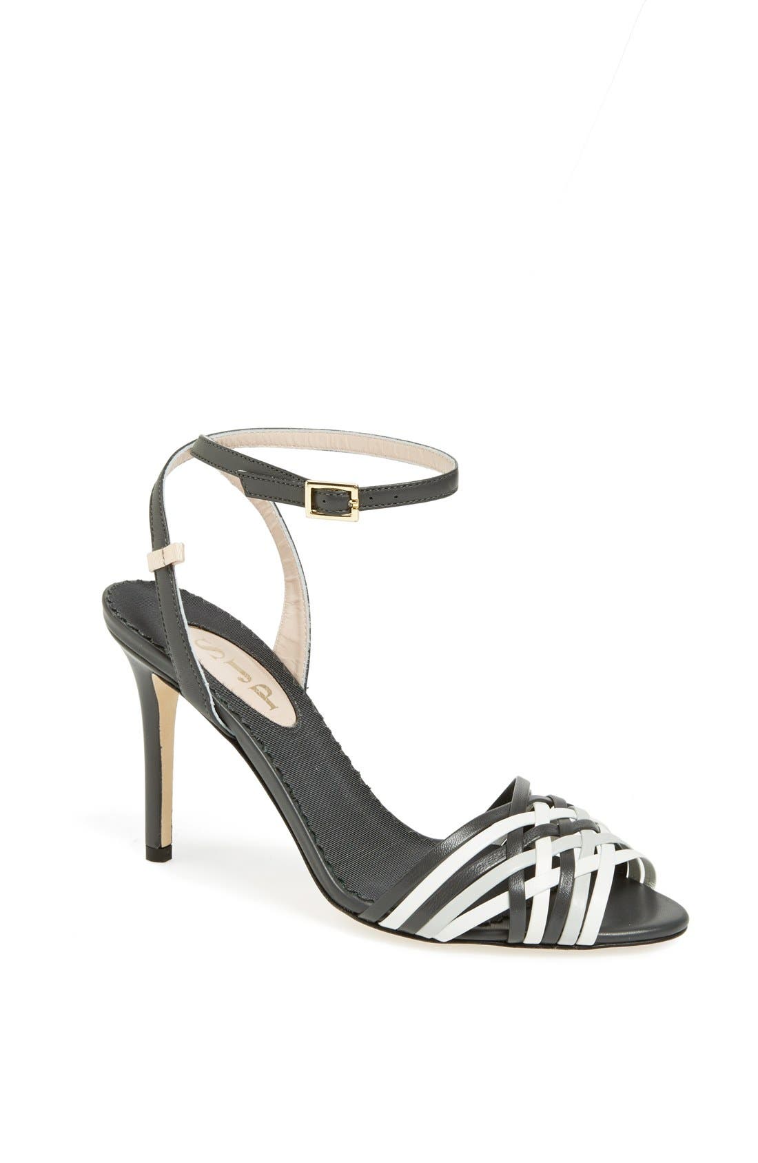 SJP 'Maud' Sandal (Nordstrom Exclusive), Main, color, MULTI BLACK/ CHARCOAL/ WHITE