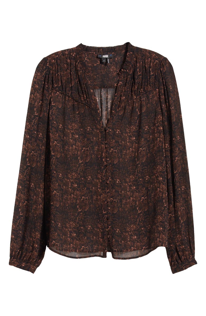 PAIGE Monika Crinkle Silk Top, Alternate, color, 