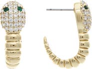 RIVKA FRIEDMAN Snake Head Huggie Hoop Earrings