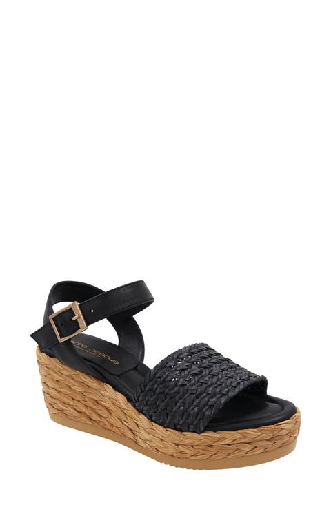 Carissa Ankle Strap Espadrille Platform Wedge Sandal (Women)
