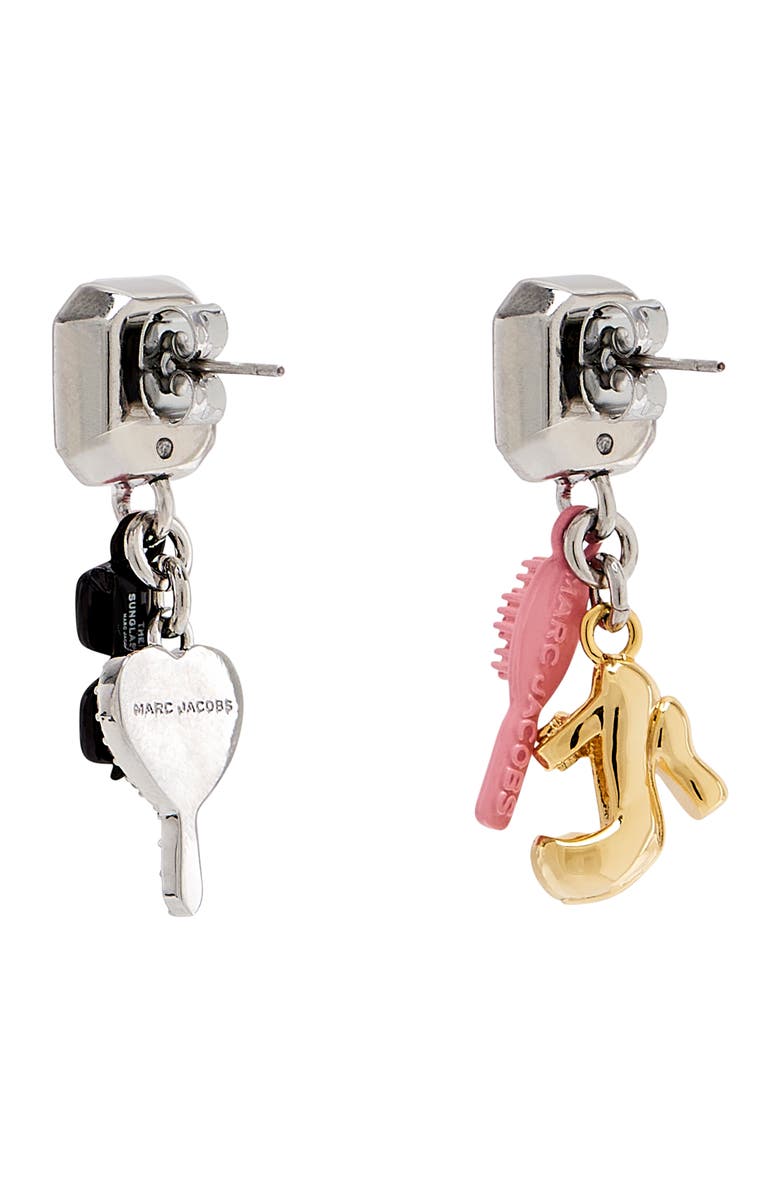 Marc Jacobs Dollhouse Charm Drop Earrings, Alternate, color, Silver/ Multi