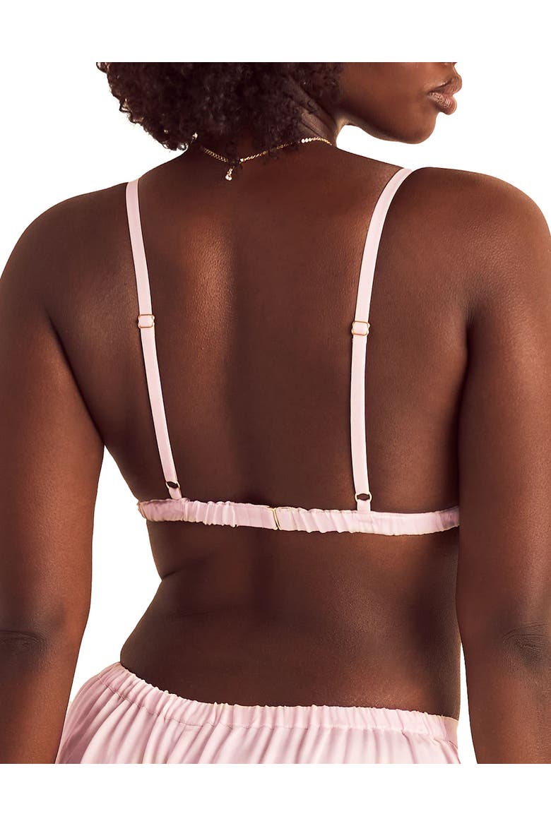 Vegan Unlined Bralette Bra, Alternate, color, Light pink