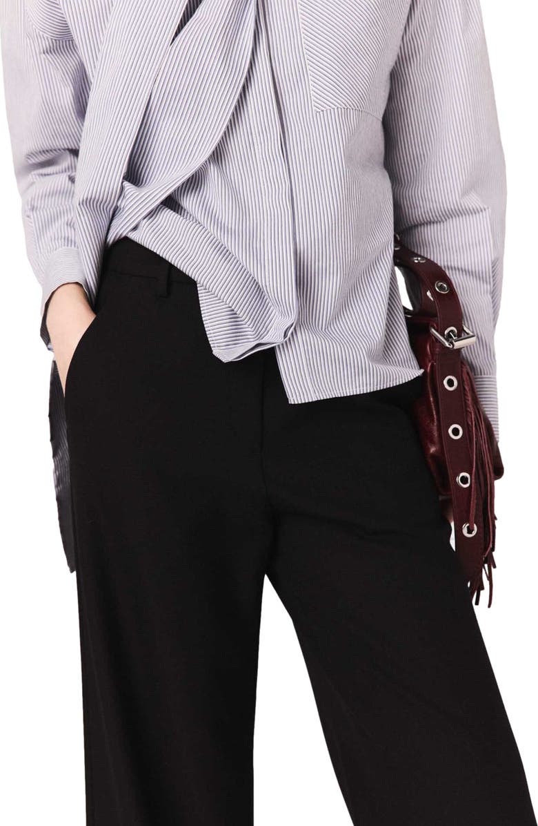 maje Flared trousers, Main, color, Black