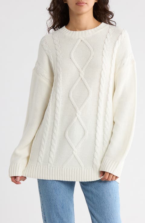 Oversize Cable Stitch Sweater