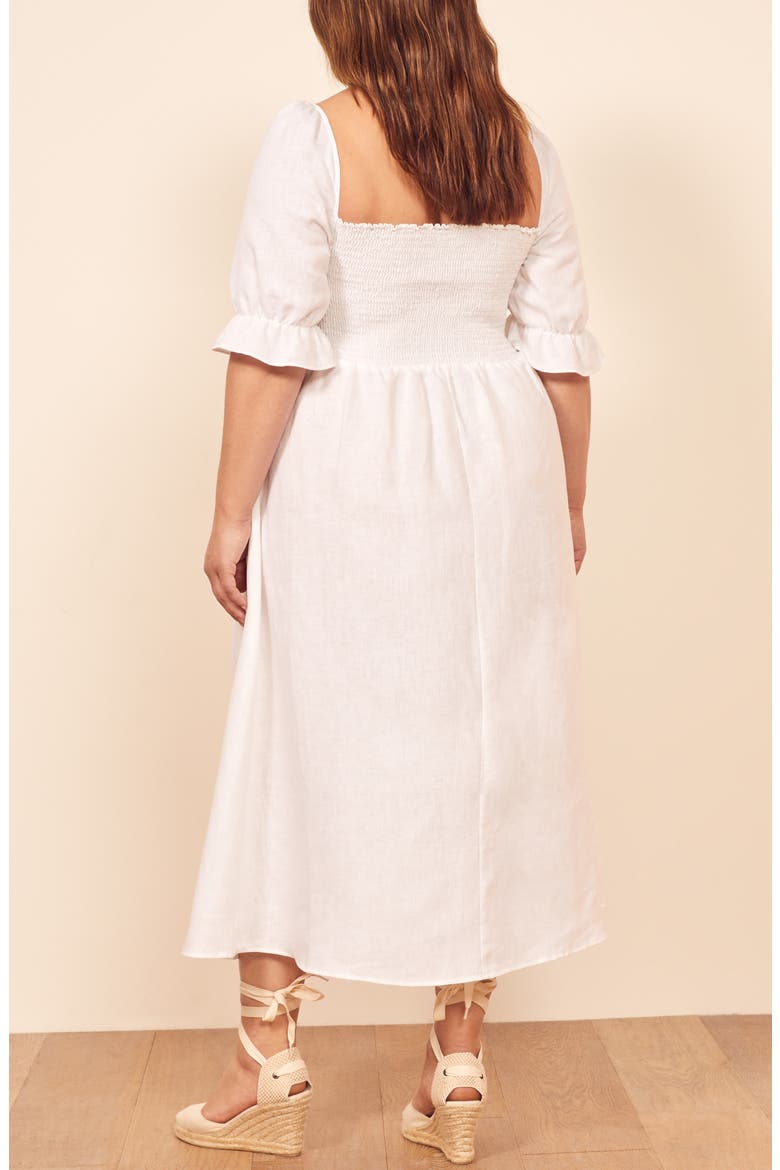 Marabella Linen Dress, Alternate, color, WHITE