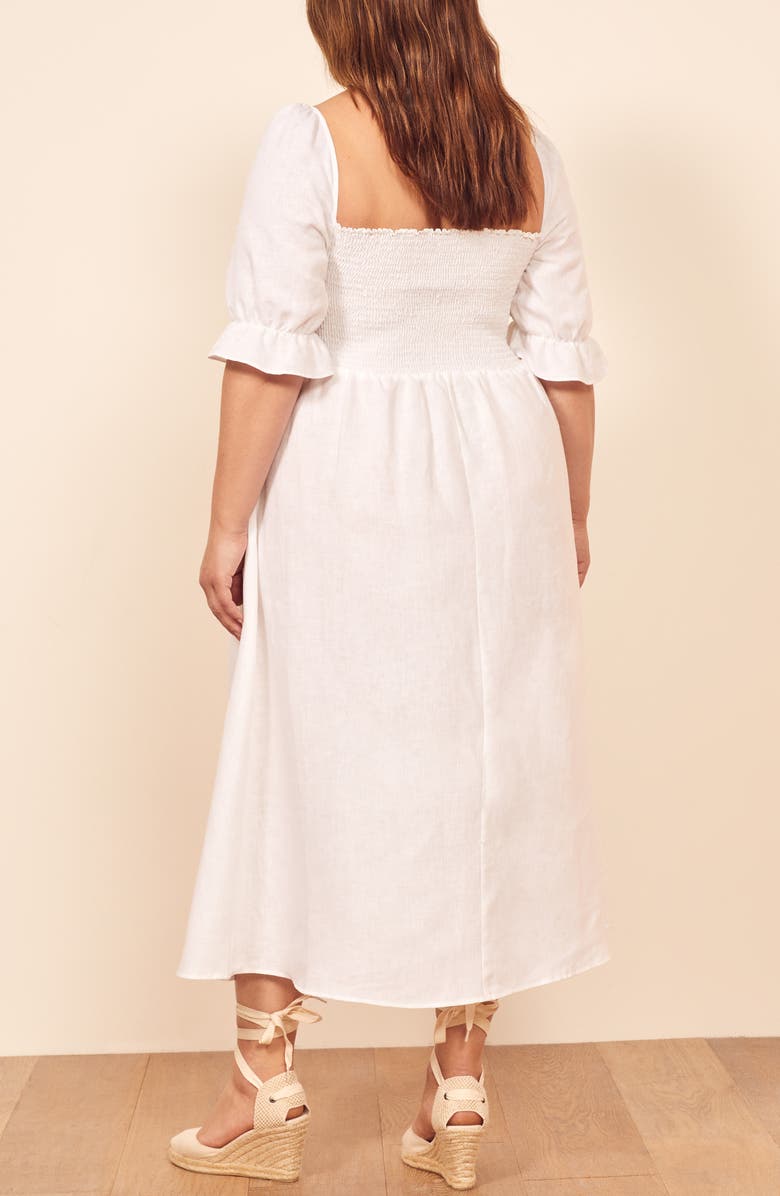 Reformation Marabella Linen Dress, Alternate, color, 