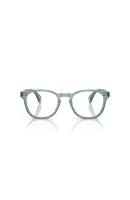 Oliver Peoples 49mm Round Optical Glasses In Blue