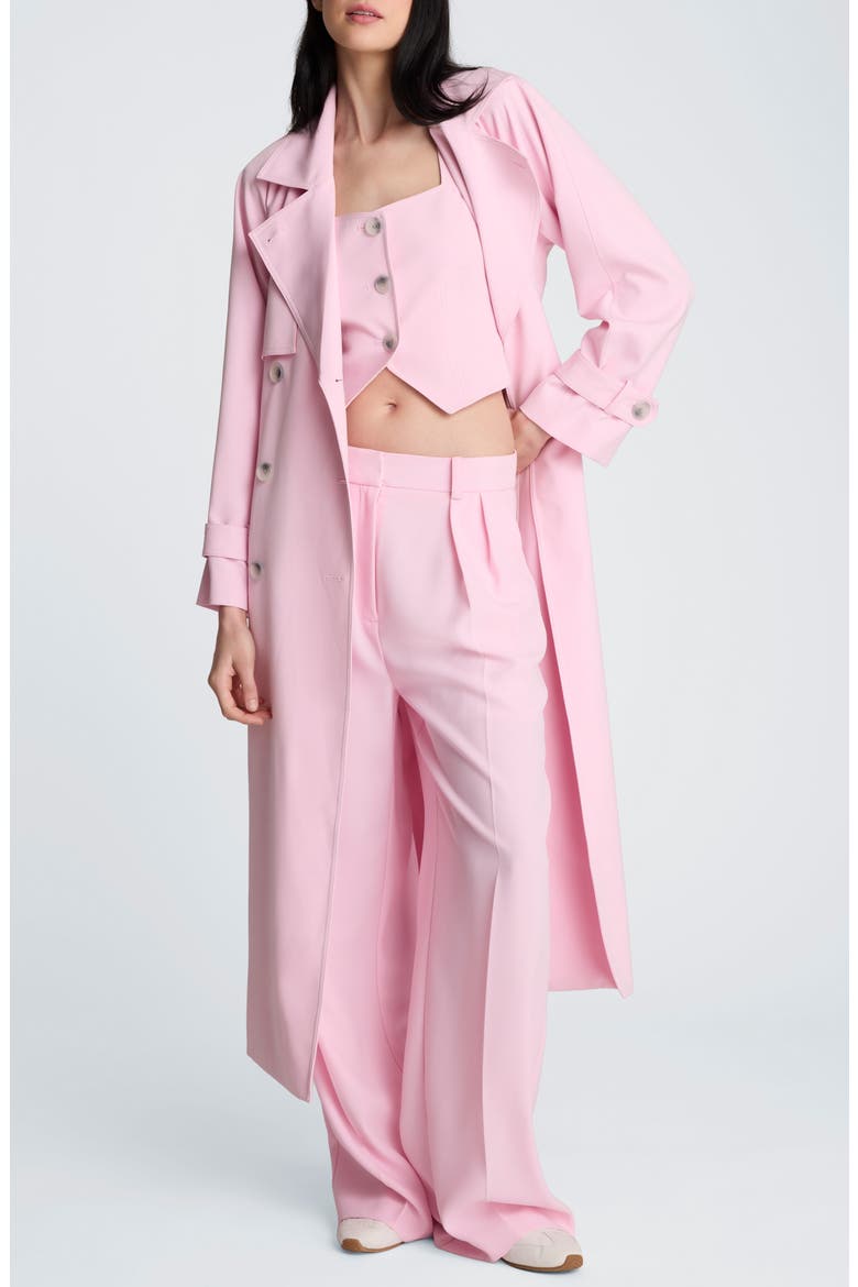 Belted Trench Coat, Main, color, CHINTZ PINK