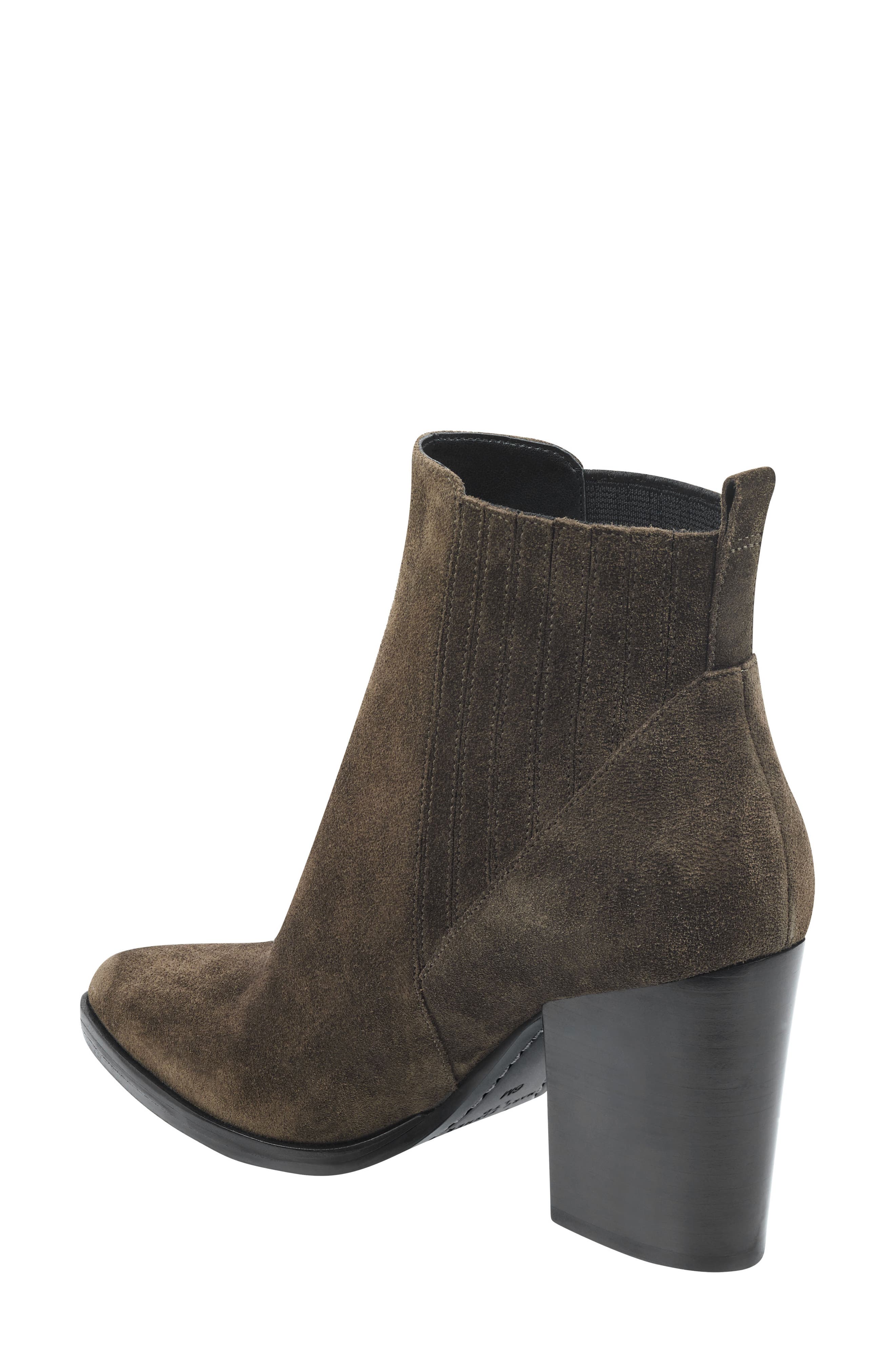 Alva Bootie, Alternate, color, OLIVE SUEDE