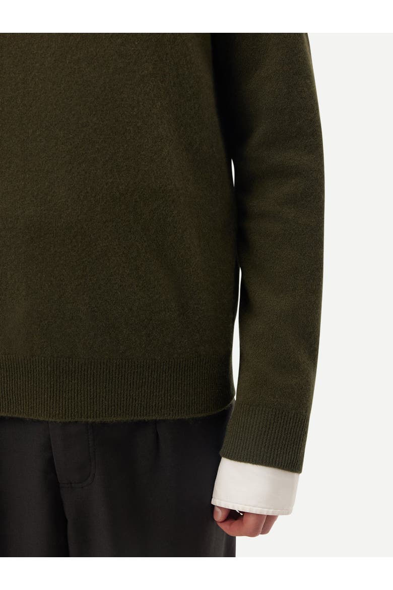 Timeless Crewneck Cashmere Sweater, Alternate, color, avocado