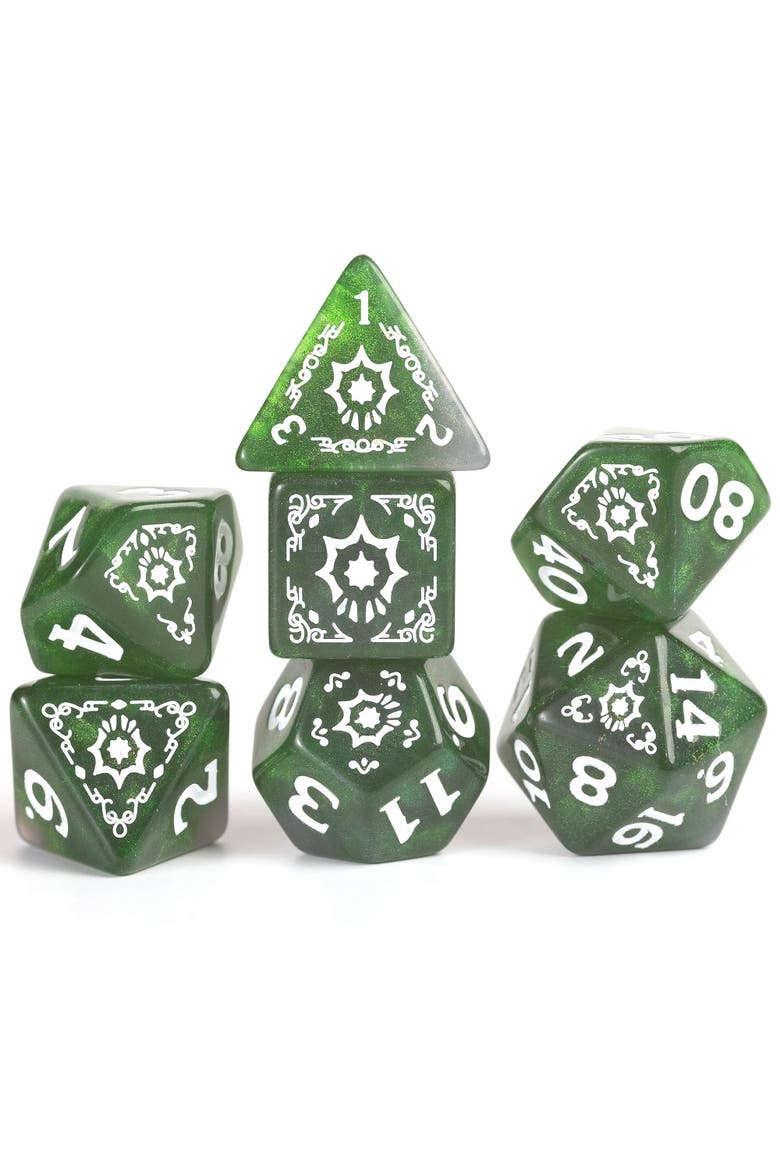 D&D Adventure Dice Cleric Green, 15Pc Rpg Die Set, Alternate, color, Green
