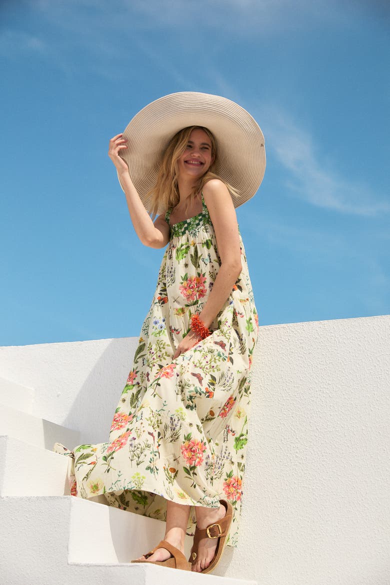 Emb Natasha Maxi Dress, Alternate, color, Multi Botanic