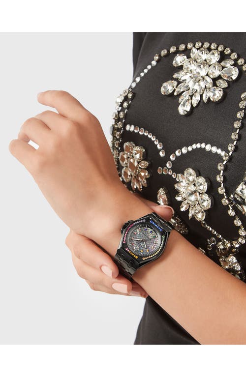 Philipp Plein Plein Extreme Crystal Watch In Ip Black