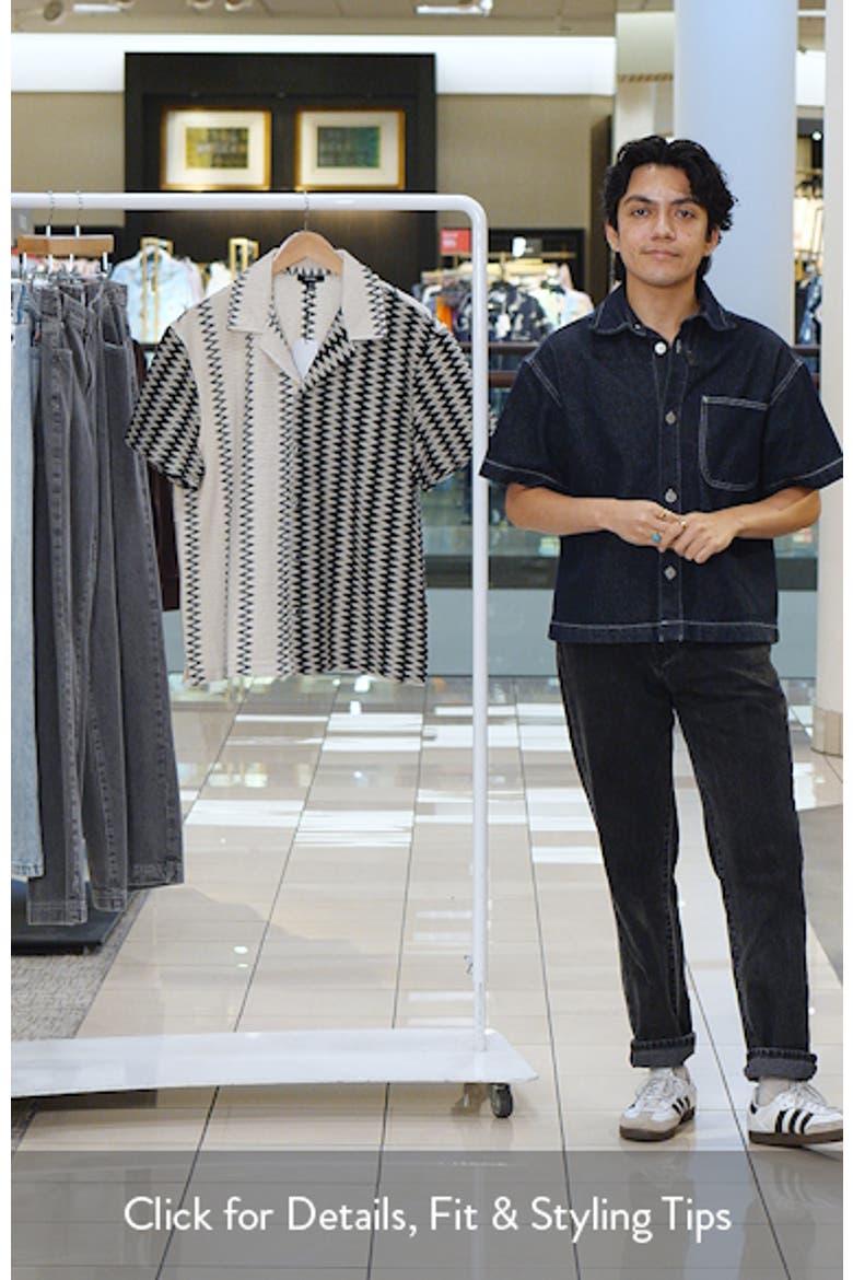 Dain Chevron Stripe Knit Camp Shirt video