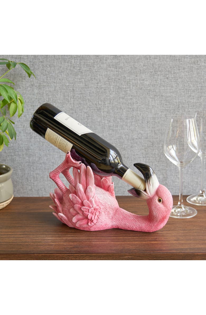 true Polyresin Flirty Flamingo Bottle Holder, Alternate, color, Pink