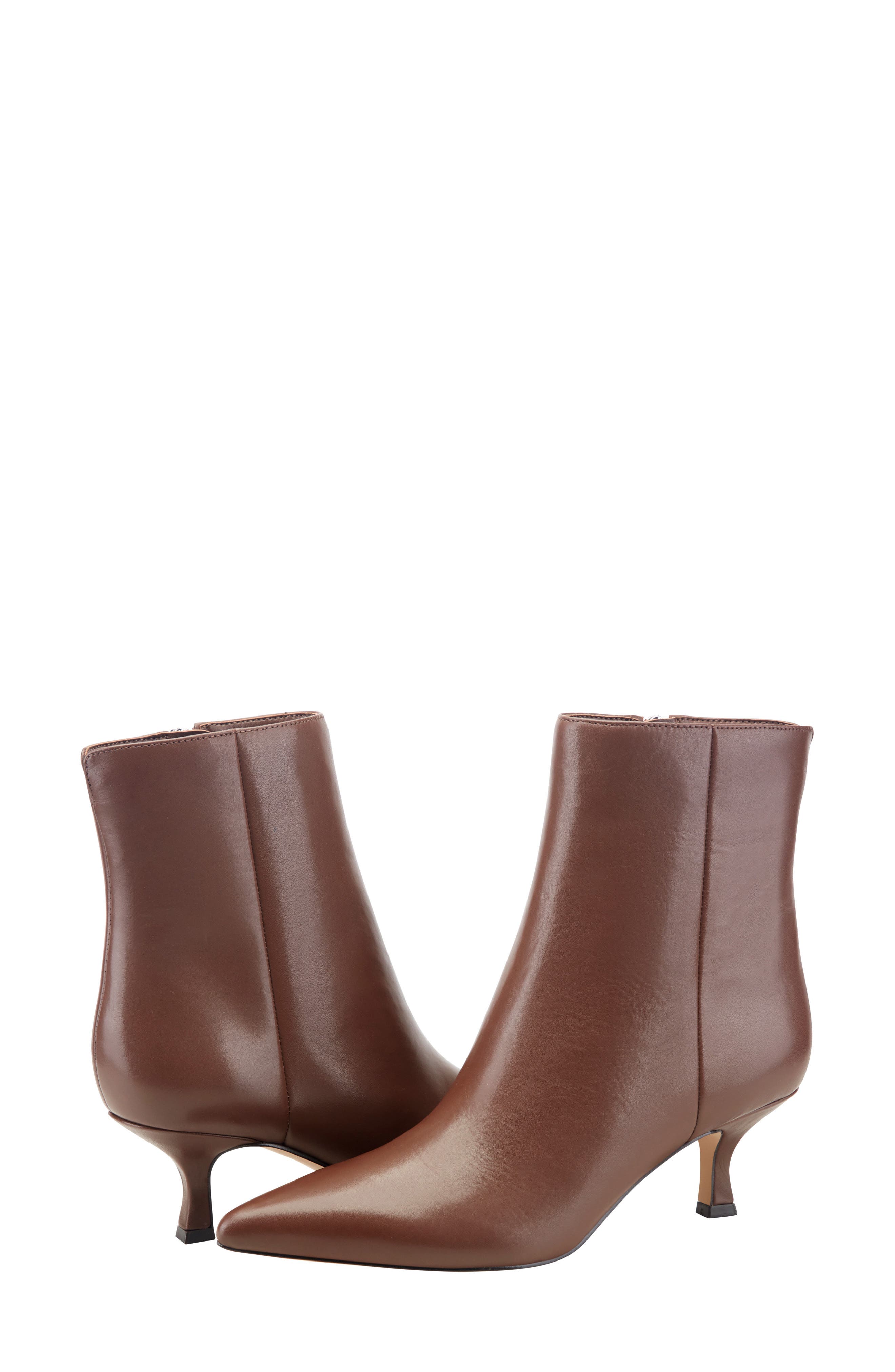 Francy Kitten Heel Bootie, Alternate, color, DARK NATURAL