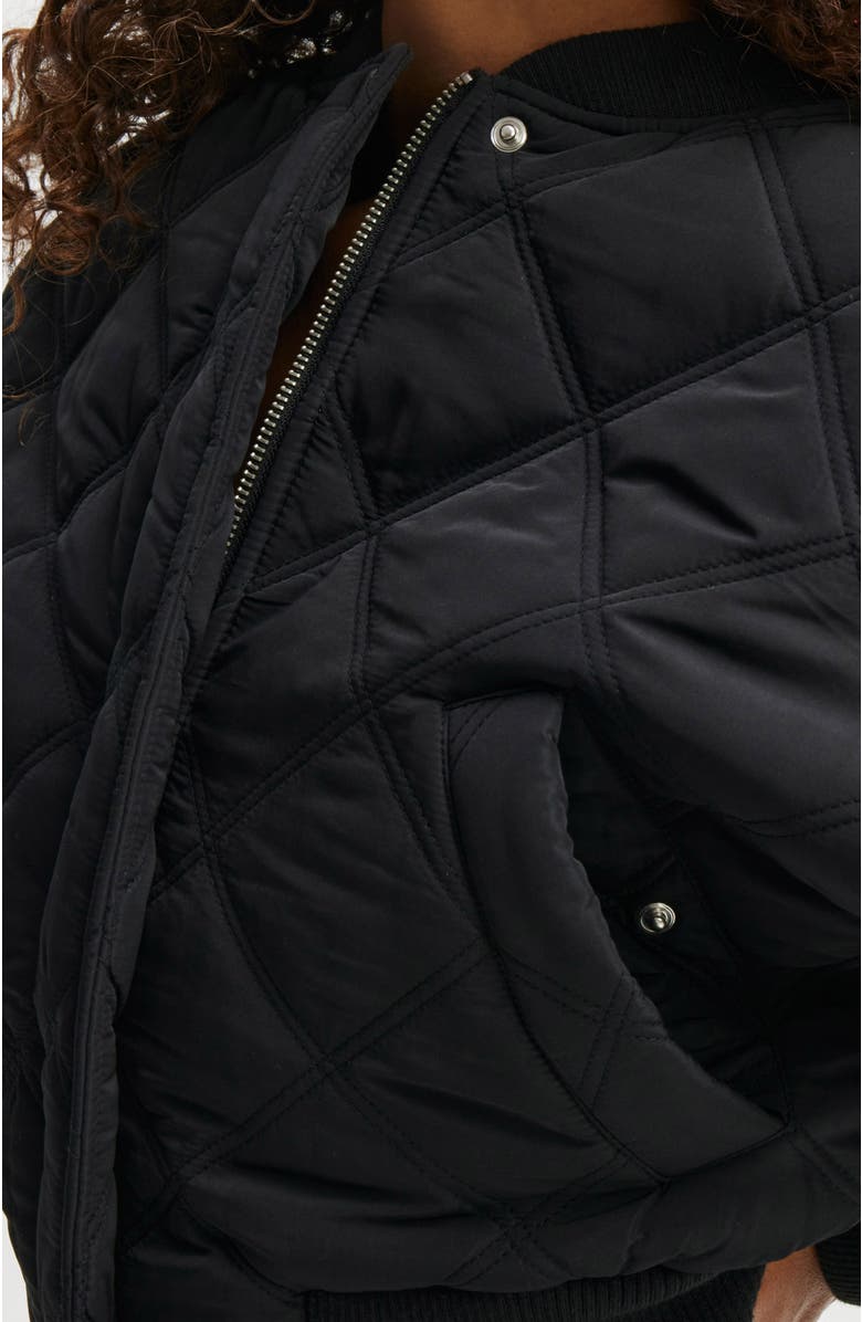 COTTON ON BODY Women's Active Quilted Rib Bomber Jacket, Alternate, color,