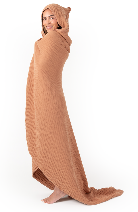 Adult Muslin Hooded Towel