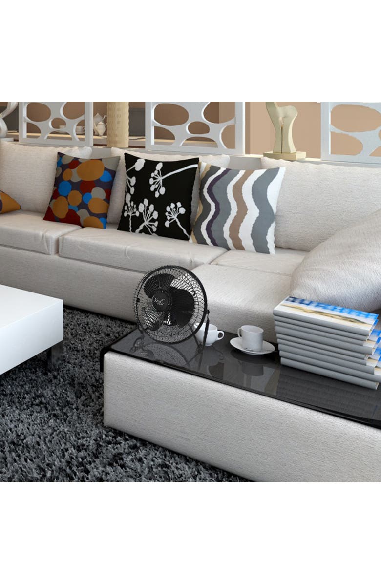 Vie Air 8 Inch High Velocity Metal Desk and Floor Fan, Alternate, color, Black