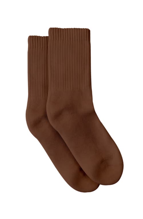 Proclaim Luxe Organic Pima Cotton Socks In Deep Nude