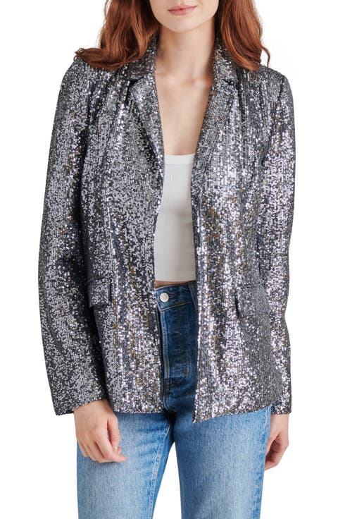 Payton Sequin Open Front Blazer