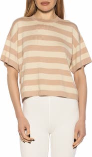 Alexia Admor Remy Stripe Short Sleeve Top