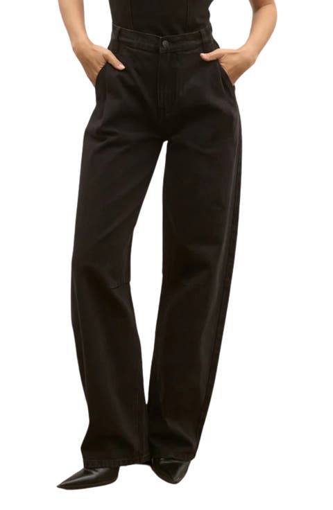 Aston Boyfriend Wide Leg Jeans