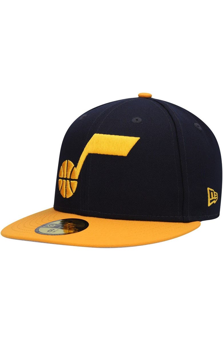 New Era Men's New Era Navy/Gold Utah Jazz Midnight 59FIFTY Fitted Hat, Alternate, color, 