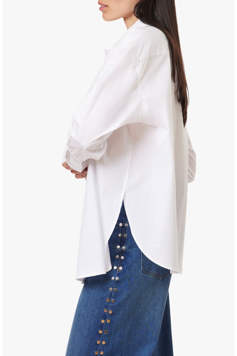 Cinched Cuff Stretch Poplin Shirt, Alternate, color, BRIGHT WHITE