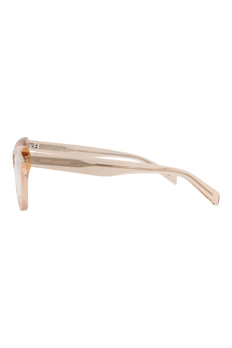 52mm Cat Eye Optical Glasses, Alternate, color, NUDE NUDE TRANSPARENT