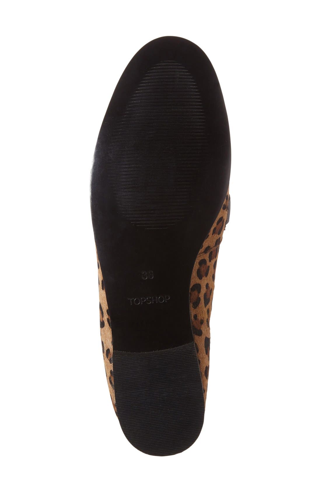 'Kendall' Genuine Calf Hair Loafer, Alternate, color, LEOPARD