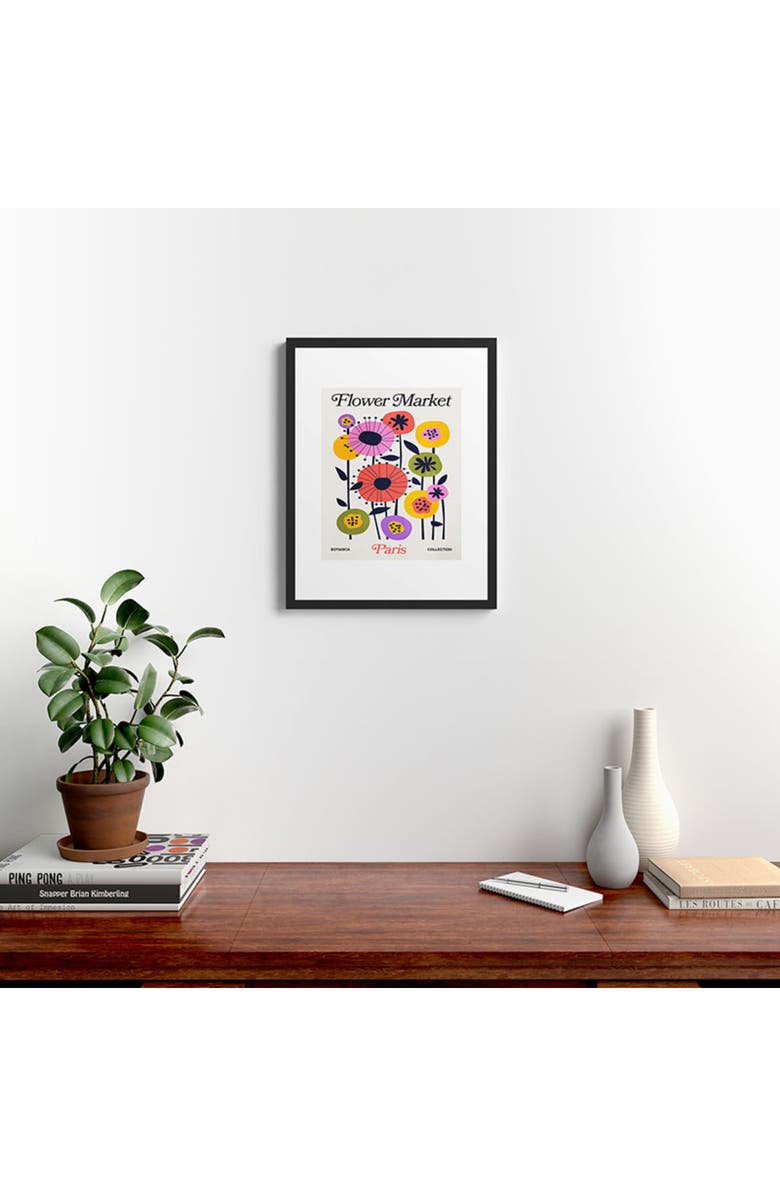 Deny Designs 'Paris Botanica Edition' by Ayeyokp Framed Wall Art, Alternate, color, Black