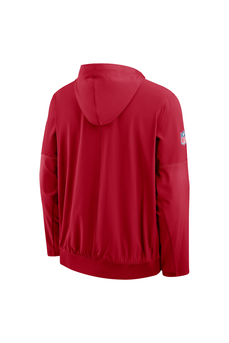 Men's Nike Scarlet San Francisco 49ers Sideline Logo Glory Anorak Half-Zip Hooded Jacket, Alternate, color, Scarlet