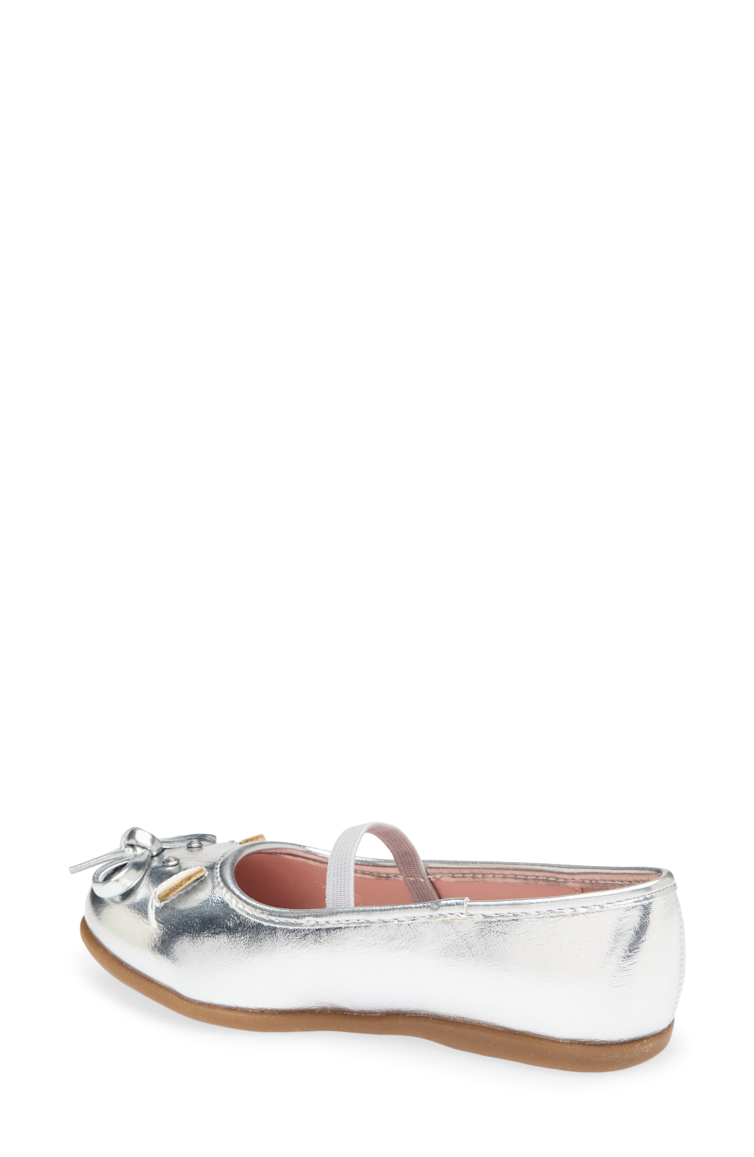 Kids' Kitty Mary Jane Flat, Alternate, color, SILVER METALLIC