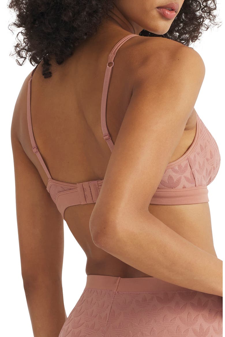 Microterrot Monogram Triangle Bralette, Alternate, color, WARM CLAY