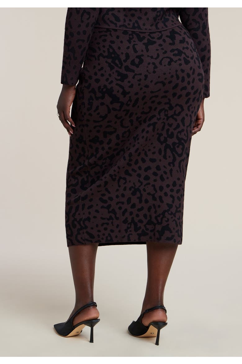 Sweater  Midi Skirt, Alternate, color, UMBER LEOPARD