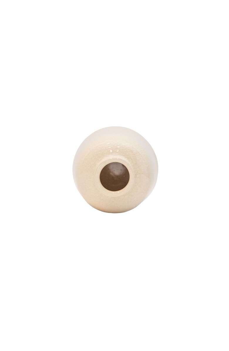 Foreside Home and Garden Smooth Tapered Bud Vase White Stoneware, Alternate, color, White
