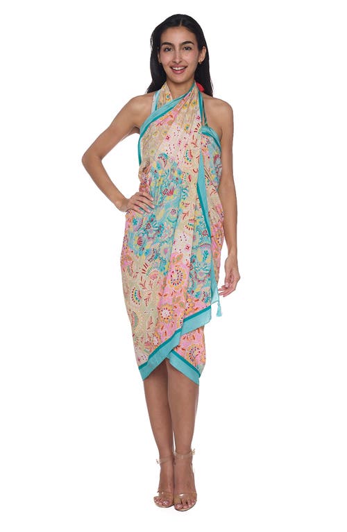Ranee's Ranees Pareo Convertible Midi Cover-up Dress In Multi