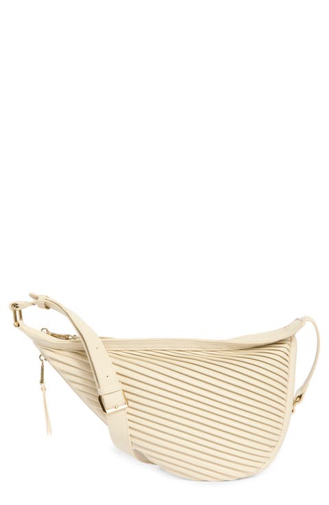 Pleated Sling Crossbody Bag