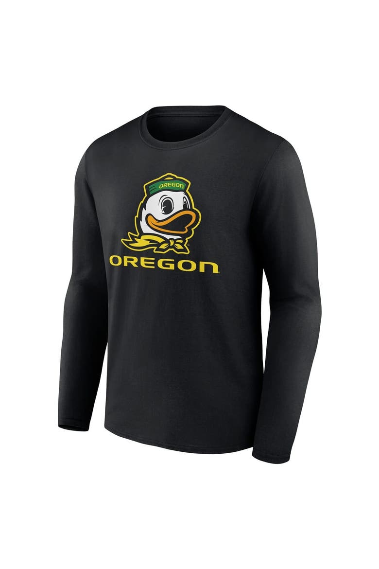 Men's Fanatics Black Oregon Ducks Team Lockup Long Sleeve T-Shirt, Alternate, color, Black