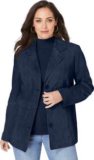 Jessica London Suede Blazer