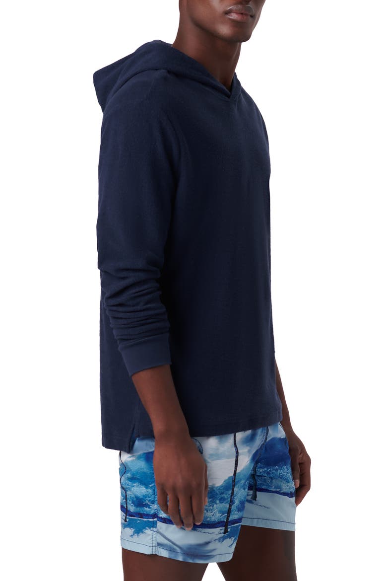 Cotton French Terry Hoodie, Alternate, color, NAVY
