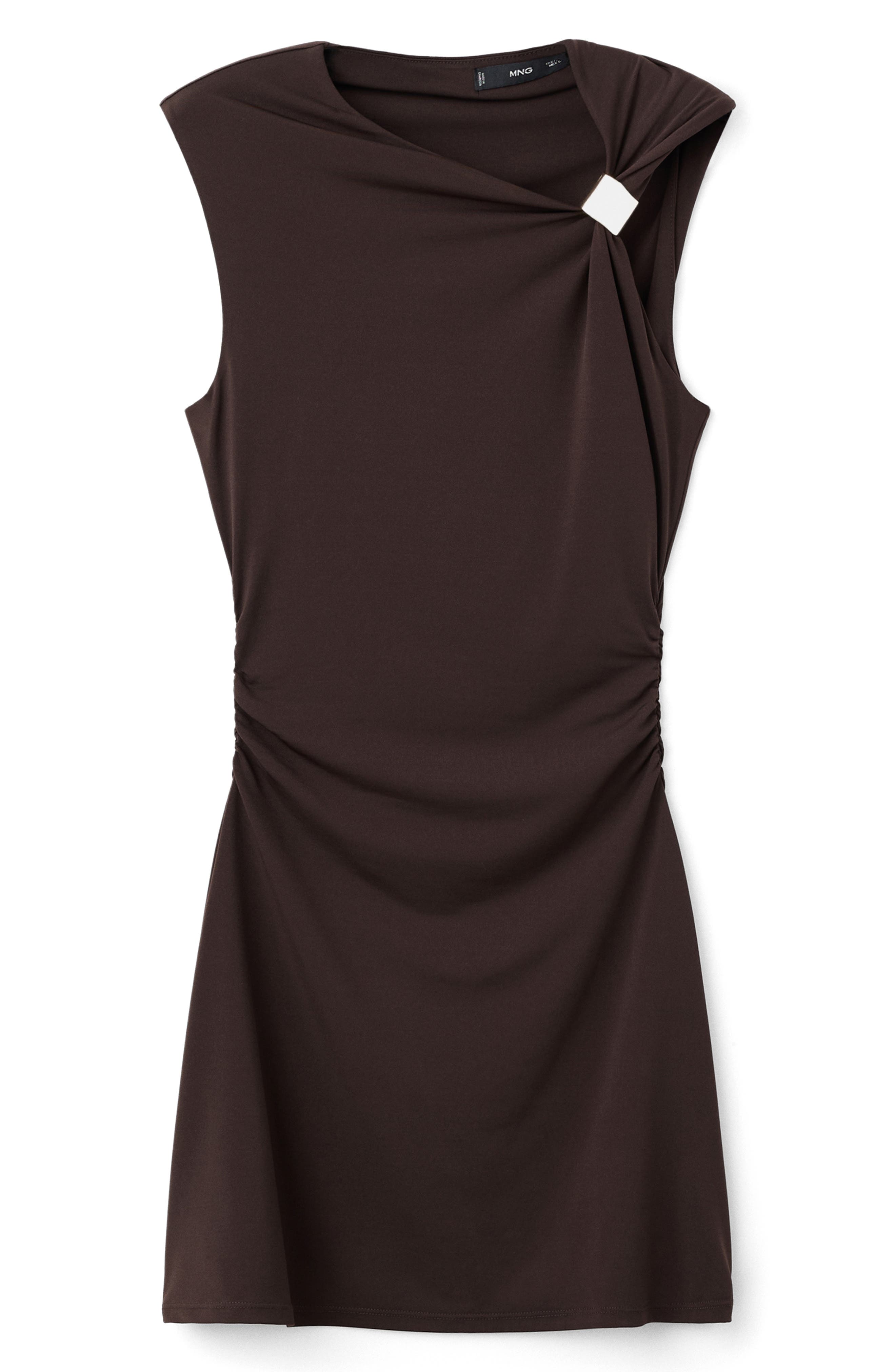 MANGO Asymmetric Neck Minidress
