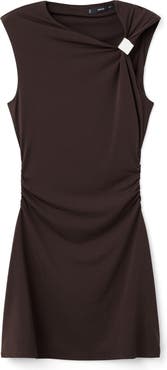MANGO Asymmetric Neck Minidress