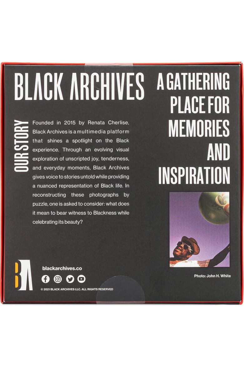 Black Archives, Man With Balloons, 1000 Piece Puzzle, Alternate, color, Multicolored