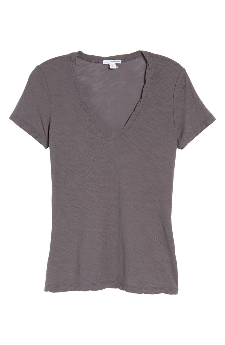James Perse Slub Cotton V-Neck Tee, Alternate, color, 