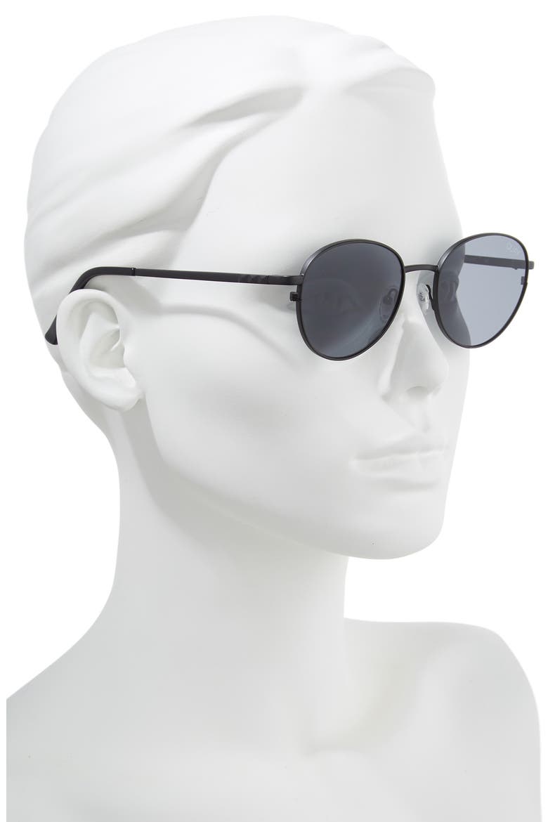 Australia Crazy Love 45mm Round Sunglasses, Alternate, color, BLACK/ SMOKE